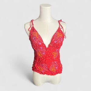 Free People Float Away Tie Straps Cami